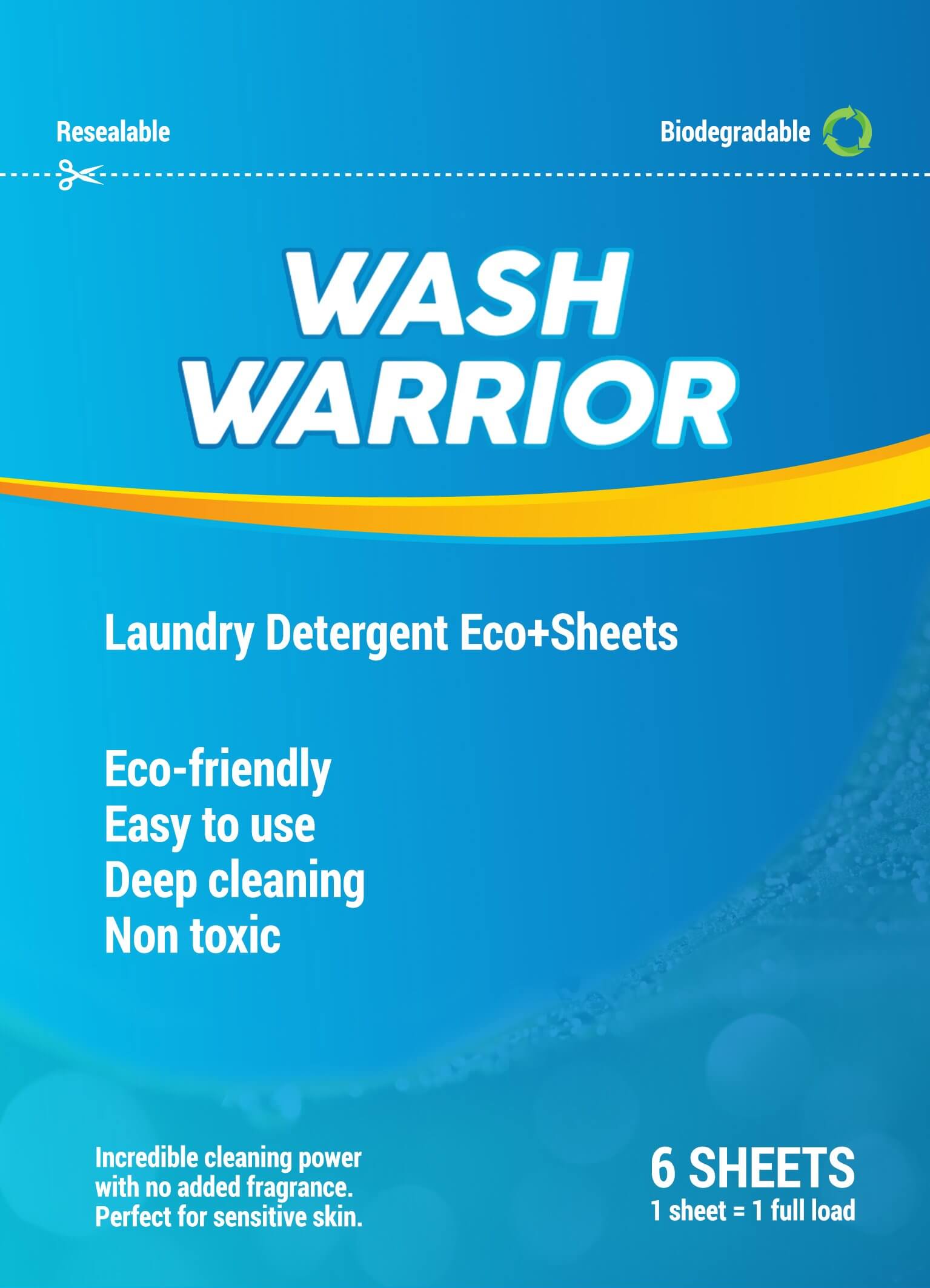 COMPLIMENTARY Wash Warrior™ Laundry Detergent Sheets - FREE Gift! (100