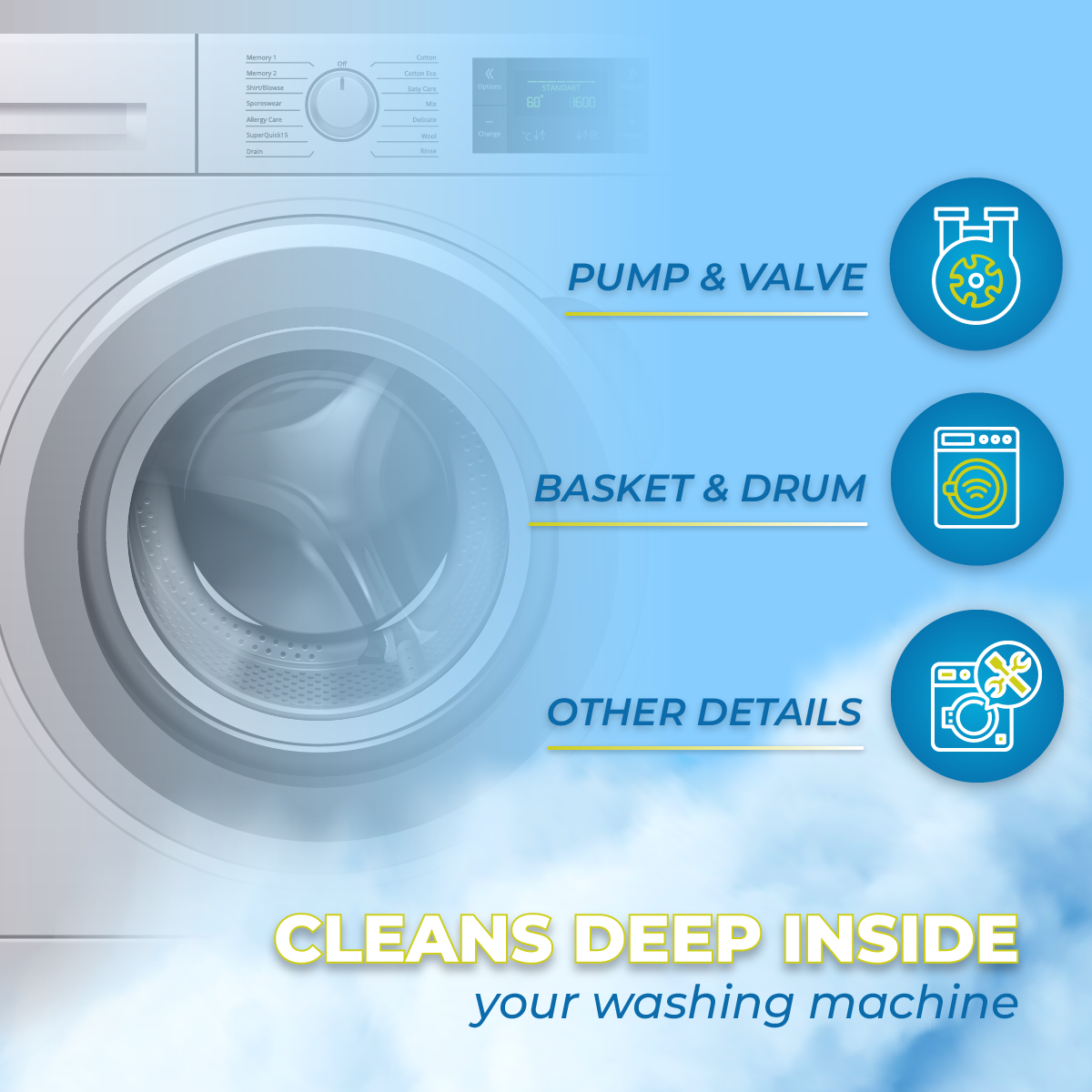 Wash Warrior Washing Machine Cleaner, Washer Machine Cleaner